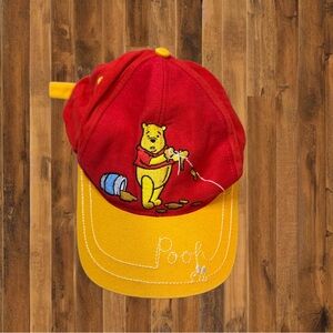 Vintage Disney Winnie the Pooh Red & Yellow Hat – One Size